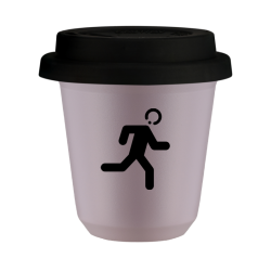 Cup 80 ml LAVENDER "Runner", with black lid