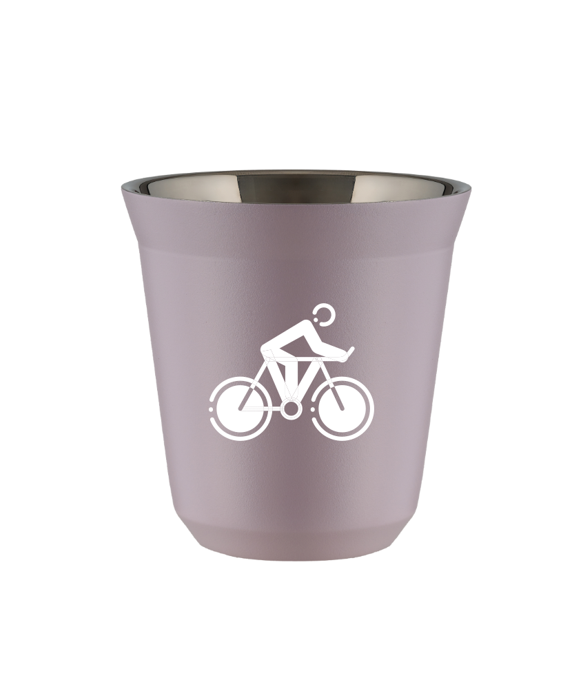 Cup 80 ml LAVENDER "Cycling 2 (white)"