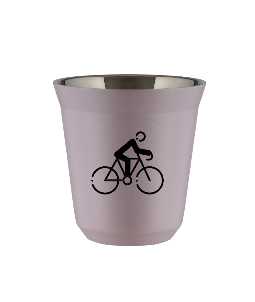 Kubek 80 ml LAWENDOWY "Kolarstwo 3 (czarny)"