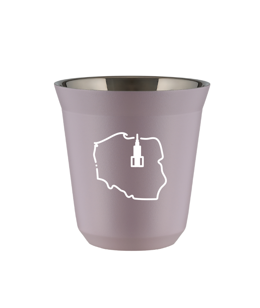 Kubek 80 ml LAWENDOWY "Polska (biały)"
