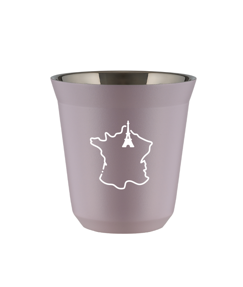 Kubek 80 ml LAWENDOWY "Francja (biały)"