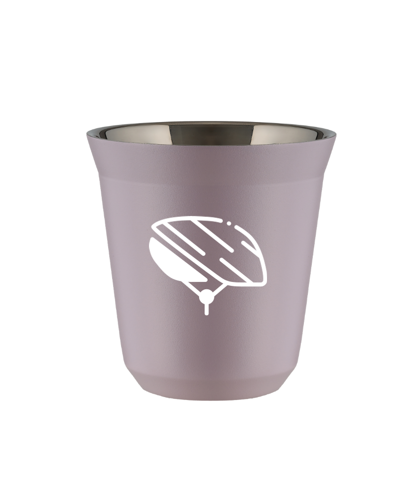 Kubek 80 ml LAWENDOWY "Kask (biały)"