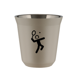 Cup 80 ml BEIGE "Tennis 2 (black)"