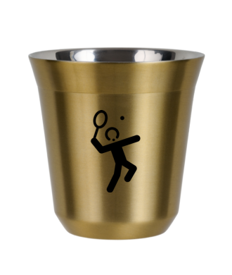 Kubek złoty 80 ml, TENIS 2
