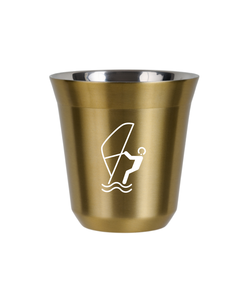 Kubek złoty 80 ml, SPORTY WODNE (biały) kubek termiczny na kawe | 65,00 zł Kubek złoty 80 ml, SPORTY WODNE (biały) kubek termiczny na kawe | 65,00 zł
