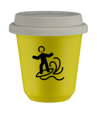 Kubek canary yellow 80 ml, WINDSURFING z pokrywka biala kubek termiczny na kawe | 70,00 zł