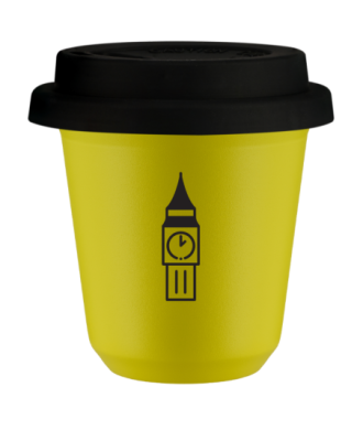 Kubek canary yellow 80 ml, BIG BEN z pokrywka czarna kubek termiczny na kawe | 70,00 zł