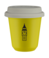 Kubek canary yellow 80 ml, BIG BEN z pokrywka biala kubek termiczny na kawe | 70,00 zł