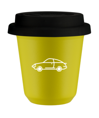 Kubek canary yellow 80 ml, SAMOCH (bialy) z pokrywka czarna kubek termiczny na kawe | 70,00 zł