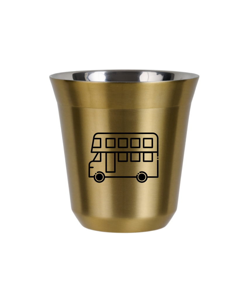 Kubek złoty 80 ml, AUTOBUS kubek termiczny na kawe | 65,00 zł Kubek złoty 80 ml, AUTOBUS kubek termiczny na kawe | 65,00 zł