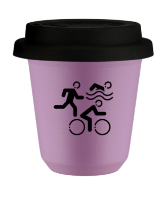 Kubek 80 ml LILIOWY "Sporty (czarny)", z czarną pokrywką Kubek 80 ml LILIOWY "Sporty (czarny)", z czarną pokrywką