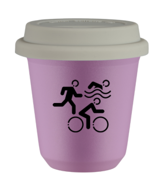 Kubek 80 ml LILIOWY "Sporty (czarny)", z białą pokrywką Kubek 80 ml LILIOWY "Sporty (czarny)", z białą pokrywką