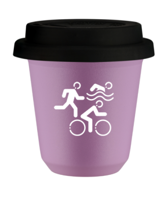 Kubek 80 ml LILIOWY "Sporty (biały)", z czarną pokrywką Kubek 80 ml LILIOWY "Sporty (biały)", z czarną pokrywką