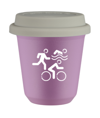 Kubek 80 ml LILIOWY "Sporty (biały)", z białą pokrywką Kubek 80 ml LILIOWY "Sporty (biały)", z białą pokrywką