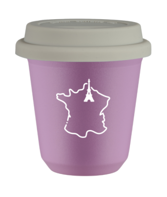 Kubek 80 ml LILIOWY "Francja (biały)", z białą pokrywką Kubek 80 ml LILIOWY "Francja (biały)", z białą pokrywką