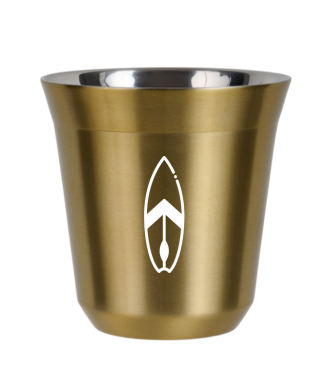 Kubek złoty 80 ml, DESKA (biały)