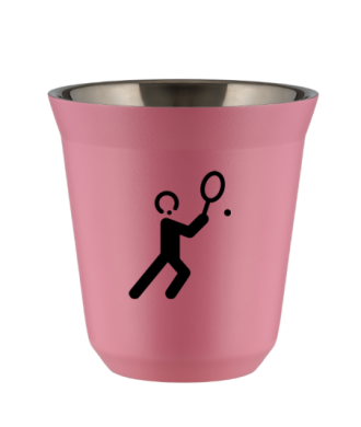 Kubek hot pink 80 ml, TENIS 1 kubek termiczny na kawe | 65,00 zł