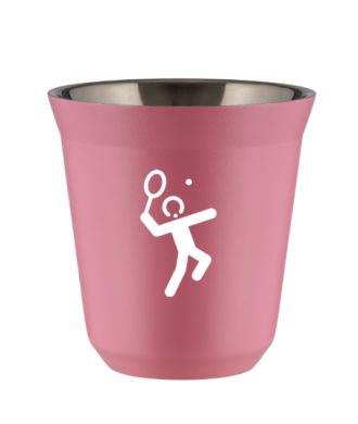 Kubek hot pink 80 ml, TENIS 2 (bialy) kubek termiczny na kawe | 65,00 zł