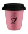 Kubek hot pink 80 ml, SPORTY WODNE z pokrywka czarna kubek termiczny na kawe | 70,00 zł