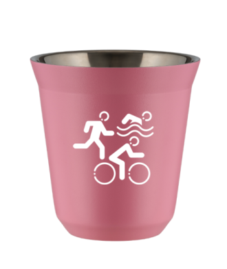 Kubek hot pink 80 ml, SPORTY (bialy) kubek termiczny na kawe | 65,00 zł