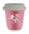 Kubek hot pink 80 ml, SPORTY (bialy) z pokrywka biala kubek termiczny na kawe | 70,00 zł