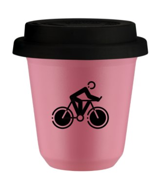 Kubek hot pink 80 ml, KOLARSTWO 2 z pokrywka czarna kubek termiczny na kawe | 70,00 zł