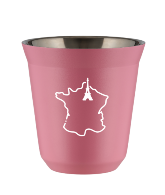 Kubek hot pink 80 ml, FRANCJA (bialy) kubek termiczny na kawe | 65,00 zł