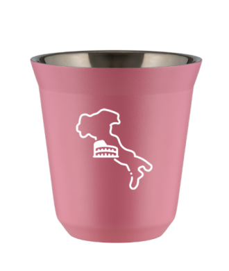 Kubek hot pink 80 ml, WLOCHY (bialy) kubek termiczny na kawe | 65,00 zł