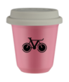 Kubek hot pink 80 ml, ROWER 1 z pokrywka biala kubek termiczny na kawe | 70,00 zł