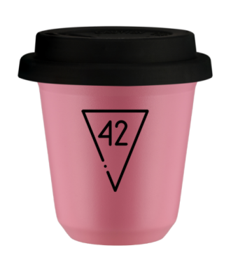 Kubek hot pink 80 ml, 42 (czarny) z pokrywka czarna kubek termiczny na kawe | 70,00 zł