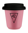 Kubek hot pink 80 ml, 42 (czarny) z pokrywka czarna kubek termiczny na kawe | 70,00 zł