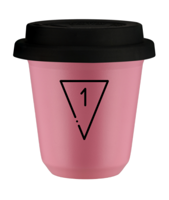 Kubek hot pink 80 ml, 1 (czarny) z pokrywka czarna kubek termiczny na kawe | 70,00 zł