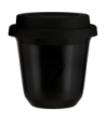 Kubek czarny 150 ml, SPORTY WODNE (czarny) z pokrywka czarna kubek termiczny na kawe | 85,00 zł