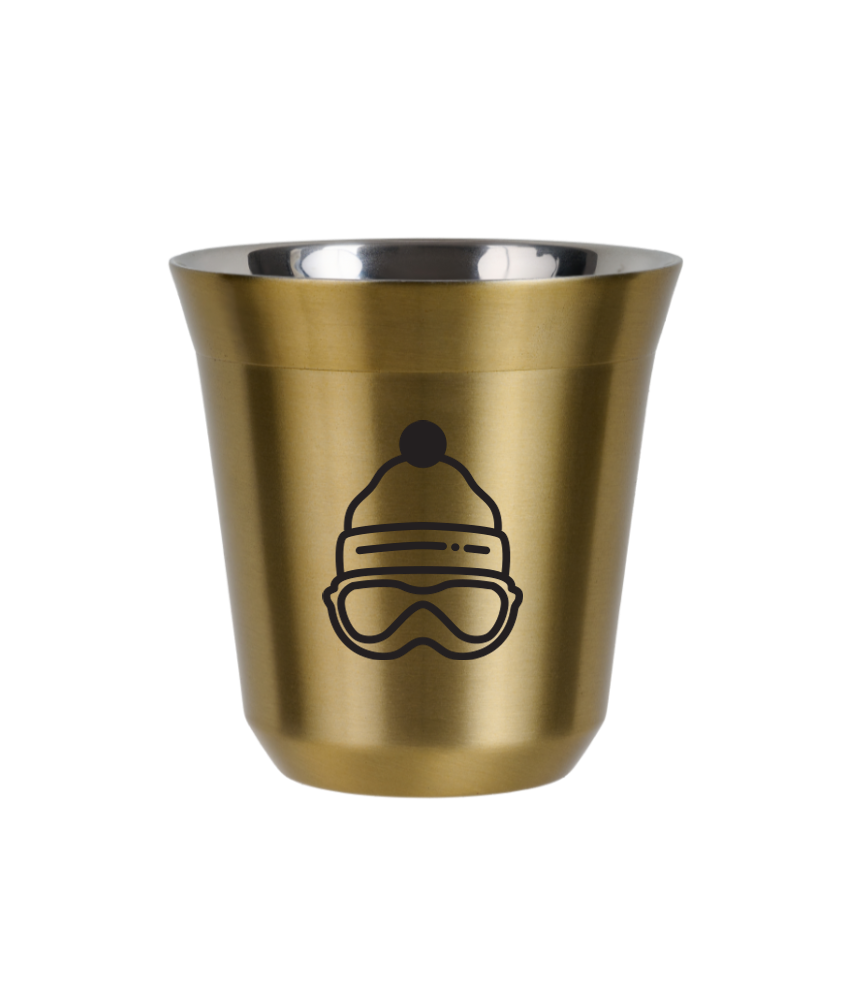 Kubek złoty 80 ml, CZAPKA kubek termiczny na kawe | 65,00 zł Kubek złoty 80 ml, CZAPKA kubek termiczny na kawe | 65,00 zł
