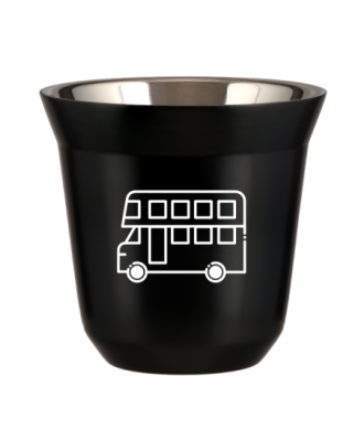 Kubek czarny 150 ml, AUTOBUS (bialy) kubek termiczny na kawe | 85,00 zł