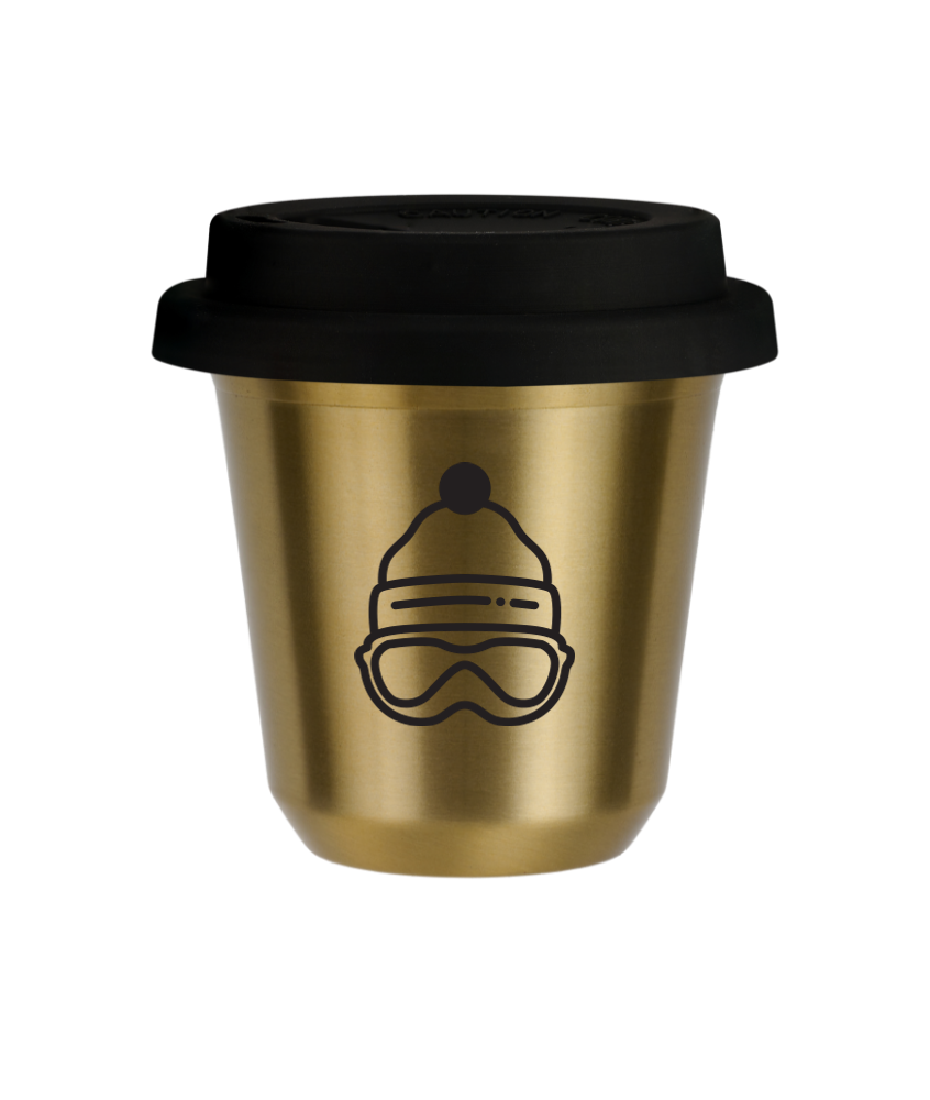 Kubek złoty 80 ml, CZAPKA (czarny) z pokrywką czarną kubek termiczny na kawe | 70,00 zł Kubek złoty 80 ml, CZAPKA (czarny) z pokrywką czarną kubek termiczny na kawe | 70,00 zł
