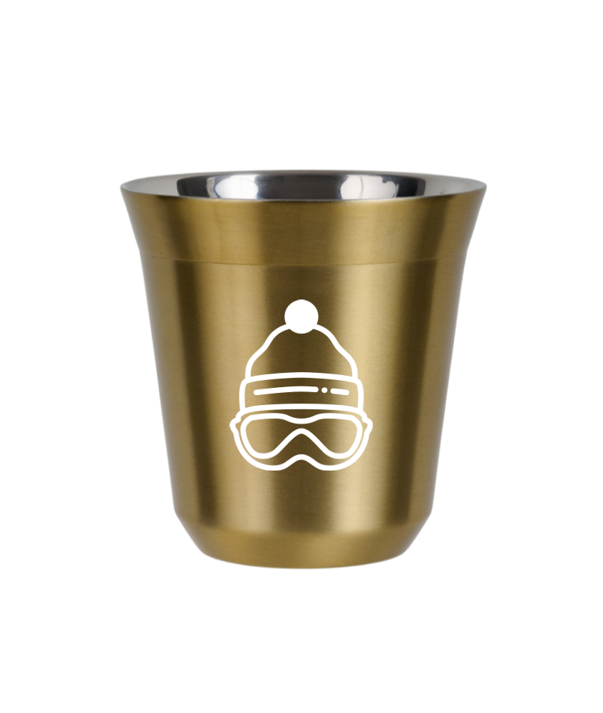 Kubek złoty 80 ml, CZAPKA (biały) kubek termiczny na kawe | 65,00 zł Kubek złoty 80 ml, CZAPKA (biały) kubek termiczny na kawe | 65,00 zł