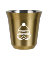 Kubek złoty 80 ml, CZAPKA (biały) kubek termiczny na kawe | 65,00 zł