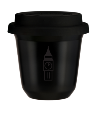 Kubek czarny 150 ml, BIG BEN (czarny) z pokrywka czarna kubek termiczny na kawe | 85,00 zł