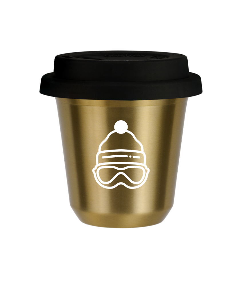 Kubek złoty 80 ml, CZAPKA (biały) z pokrywką czarną kubek termiczny na kawe | 70,00 zł Kubek złoty 80 ml, CZAPKA (biały) z pokrywką czarną kubek termiczny na kawe | 70,00 zł