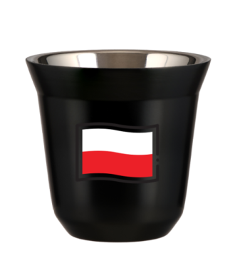 Kubek czarny 150 ml, FLAGA POLSKI (czarny) kubek termiczny na kawe | 85,00 zł