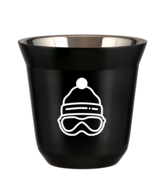Kubek czarny 150 ml, CZAPKA (bialy) kubek termiczny na kawe | 85,00 zł