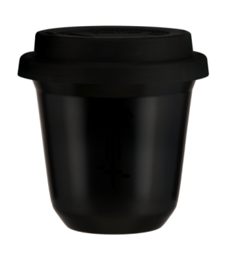 Kubek czarny 150 ml, KOLARSTWO 1 (czarny) z pokrywka czarna kubek termiczny na kawe | 85,00 zł