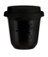 Kubek czarny 150 ml, SPORTY (czarny) z pokrywka czarna kubek termiczny na kawe | 85,00 zł