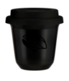 Kubek czarny 150 ml, KASK z pokrywka czarna kubek termiczny na kawe | 85,00 zł