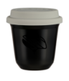Kubek czarny 150 ml, KASK z pokrywka biala kubek termiczny na kawe | 85,00 zł