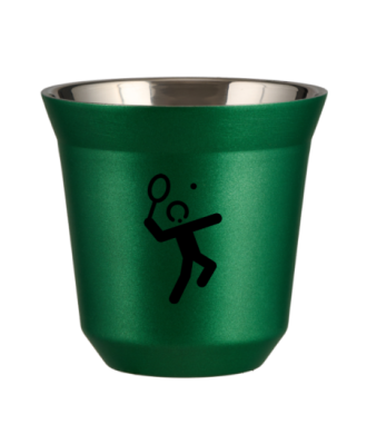 Kubek 150 ml ZIELONY METALIC "Tenis 2 (czarny)" Kubek 150 ml ZIELONY METALIC "Tenis 2 (czarny)"