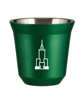 Kubek 150 ml ZIELONY METALIC "Pałac kultury i nauki (biały)" Kubek 150 ml ZIELONY METALIC "Pałac kultury i nauki (biały)"