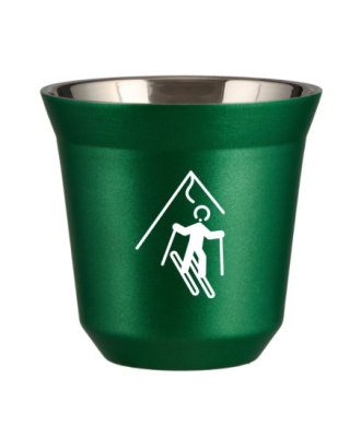 Kubek 150 ml ZIELONY METALIC "Narciarstwo (biały)" Kubek 150 ml ZIELONY METALIC "Narciarstwo (biały)"
