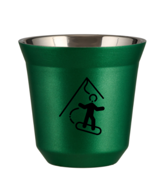 Kubek 150 ml ZIELONY METALIC "Snowboard (czarny)" Kubek 150 ml ZIELONY METALIC "Snowboard (czarny)"